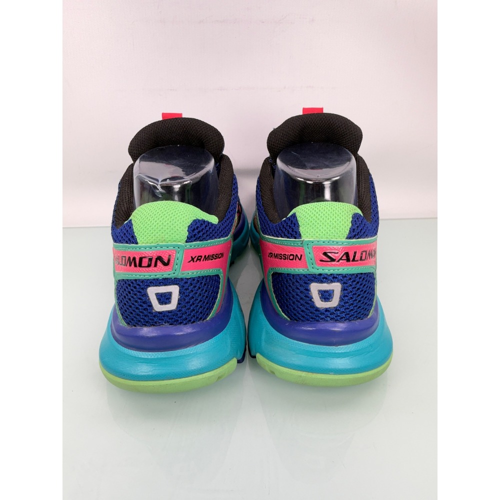 Salomon XR Mission Trail Running Shoes Womens 8.5 Blue Green Pink Gorpcore Retro - Picture 4 of 11